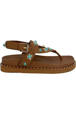 Sandalen met online enkelveters