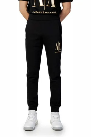 Armani Exchange Heren, Broeken, Zwart, Maat: S Katoen