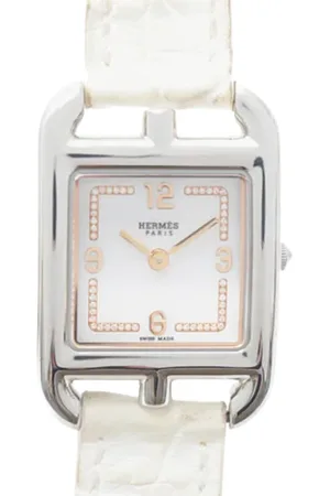 Hermès Dames, Pre-owned, Wit, Maat: ONE Size Leer