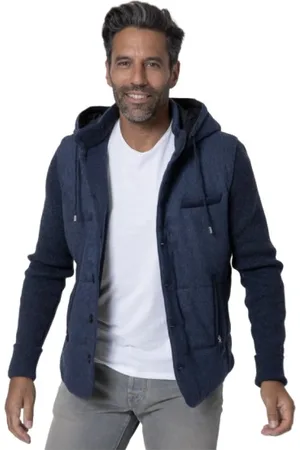Gran Sasso Heren, Jassen, Blauw, Maat: 3XL Wol