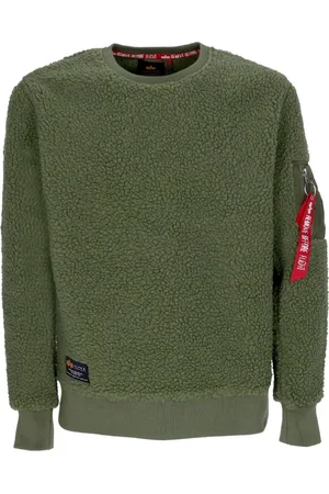 Alpha Industries Heren, Sweatshirts & Hoodies, Groen, Maat: XL Poliester