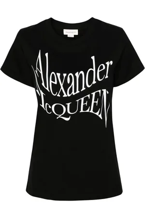 Alexander McQueen Dames, Tops, Zwart, Maat: 3XS Katoen