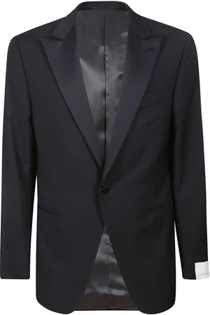 CARUSO Heren, Pakken, Blauw, Maat: M Wol