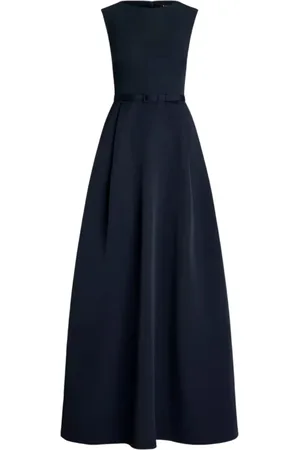 Ralph Lauren Dames, Jurken, Blauw, Maat: M Leer
