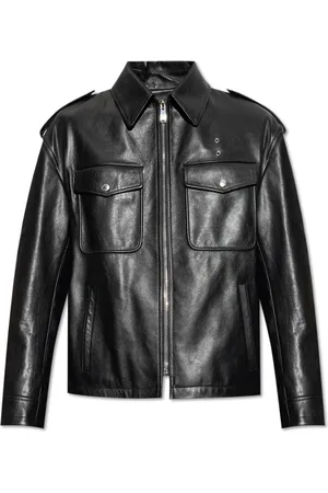 Alexander McQueen Heren, Jassen, Zwart, Maat: XL Leer