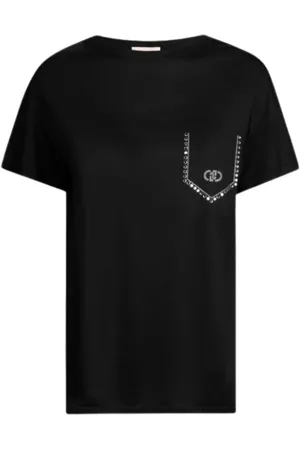 Liu Jo Dames, Tops, Zwart, Maat: XS Katoen