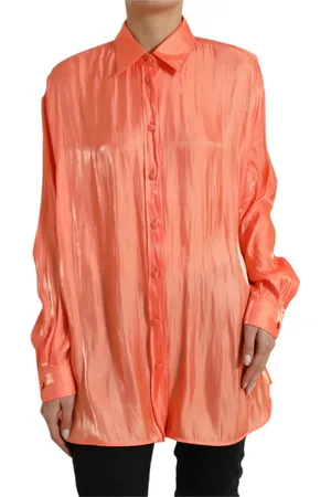 Dolce & Gabbana Dames, Blouses & Shirts, Oranje, Maat: XL Poliester