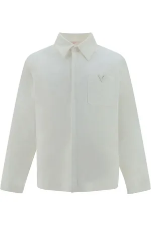 VALENTINO Heren, Overhemden, Wit, Maat: M Denim