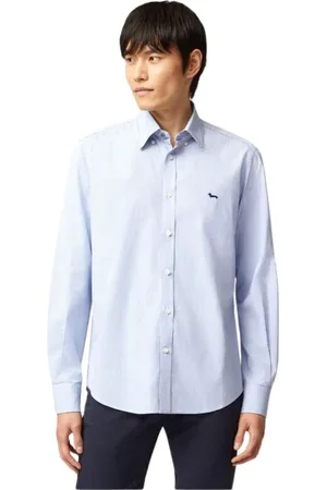 HARMONT&BLAINE Heren, Overhemden, Blauw, Maat: 2XL Katoen