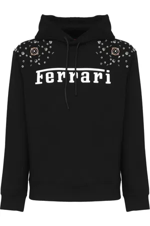 FERRARI Heren, Sweatshirts & Hoodies, Zwart, Maat: L