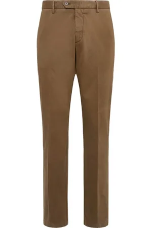 Boggi Milano Heren, Broeken, Bruin, Maat: XL Katoen