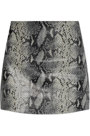 AllSaints Dames, Rokken, Grijs, Maat: XS Leer