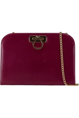 Salvatore Ferragamo Dames, Pre-owned, Paars, Maat: ONE Size Leer