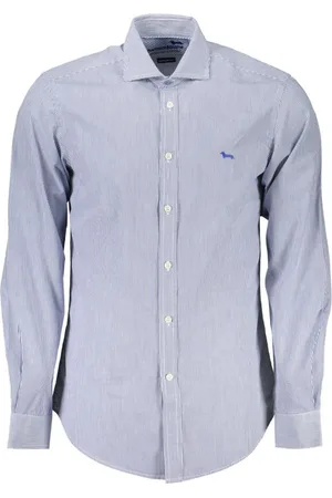 HARMONT&BLAINE Heren, Overhemden, Blauw, Maat: 2XL Katoen