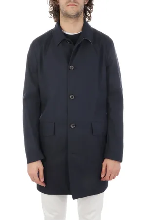 Aquascutum Heren, Mantels, Blauw, Maat: XL Katoen