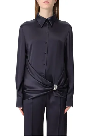 Alberta Ferretti Dames, Blouses & Shirts, Blauw, Maat: S Satijn