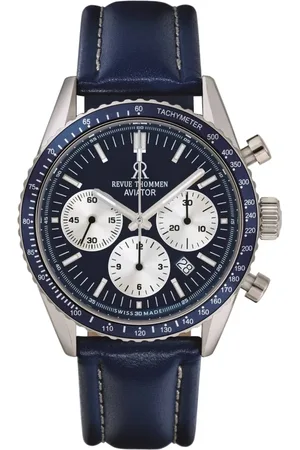 Revue Thommen Heren, Accessoires, Blauw, Maat: ONE Size Leer