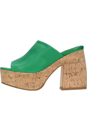 carmens Dames, Schoenen, Groen, Maat: 39 EU Leer