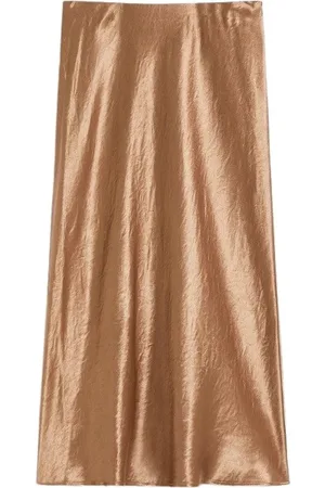 Max Mara Dames, Rokken, Bruin, Maat: S Satijn