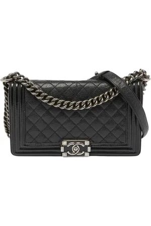 CHANEL Dames, Pre-owned, Zwart, Maat: ONE Size Leer