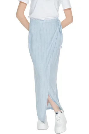 VERO MODA Dames, Rokken, Blauw, Maat: M Linnen
