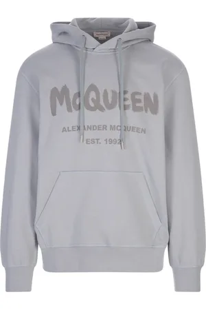 Alexander McQueen Heren, Sweatshirts & Hoodies, Grijs, Maat: XL Katoen