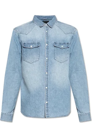 AllSaints Heren, Overhemden, Blauw, Maat: S Denim
