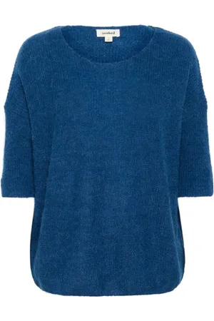 Soaked in Luxury Dames, Truien, Blauw, Maat: XL Wol