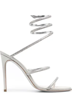 RENE CAOVILLA Dames, Schoenen, Grijs, Maat: 37 EU Satijn