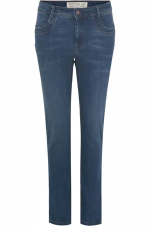 C.ro Dames, Jeans, Blauw, Maat: M Katoen