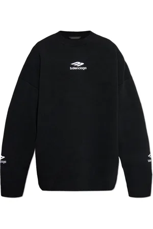 Balenciaga Heren, Sweatshirts & Hoodies, Zwart, Maat: XL Wol