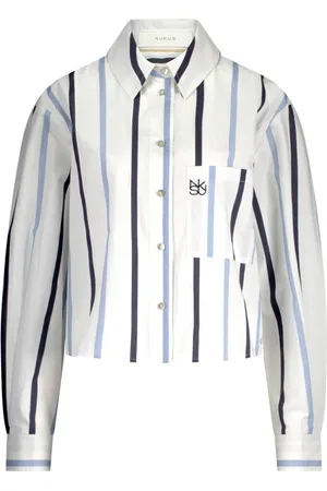 NUKUS Dames, Blouses & Shirts, Blauw, Maat: XL Katoen