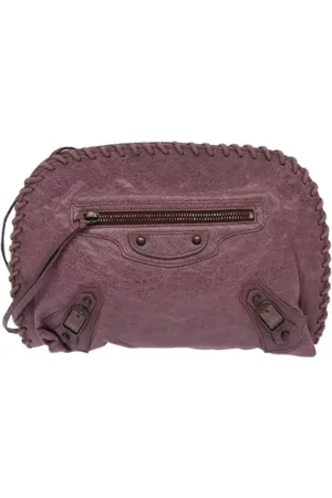 Balenciaga Dames, Pre-owned, Paars, Maat: ONE Size Leer