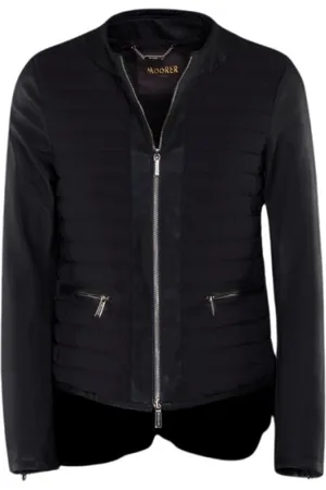 MOORER Dames, Jassen, Zwart, Maat: 2XS Leer