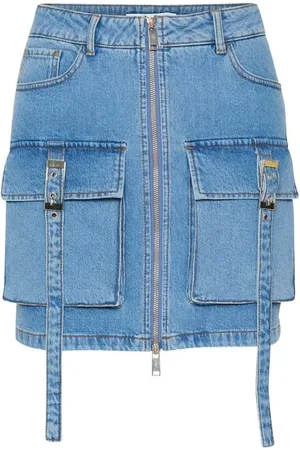Gestuz Dames, Rokken, Blauw, Maat: L Katoen