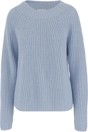 Allude Dames, Truien, Blauw, Maat: S Katoen