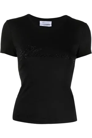 BLUMARINE Dames, Tops, Zwart, Maat: XS Katoen