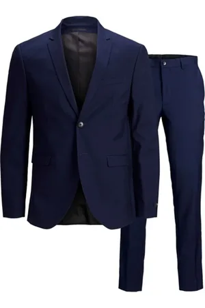 JACK & JONES Heren, Pakken, Blauw, Maat: 3XL Viscose