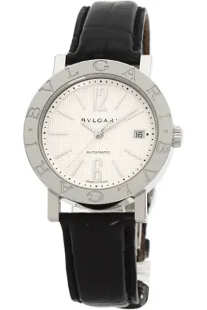 Bvlgari Heren, Pre-owned, Grijs, Maat: ONE Size Leer