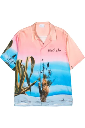 BLUE SKY INN Heren, Overhemden, Roze, Maat: S Viscose