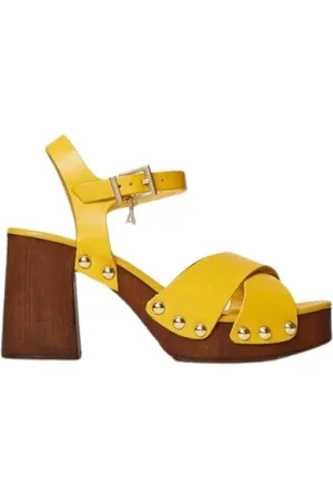 Twin-Set Dames, Schoenen, Geel, Maat: 40 EU Leer