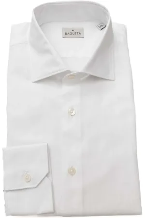BAGUTTA Heren, Overhemden, Wit, Maat: 2XL Katoen