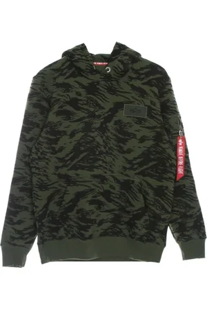 Alpha Industries Heren, Sweatshirts & Hoodies, Groen, Maat: XL Katoen