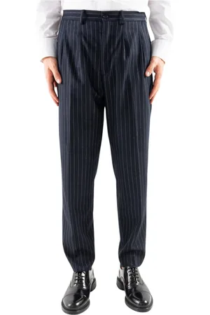 COR SINE LABE DOLI Heren, Broeken, Blauw, Maat: XL Wol