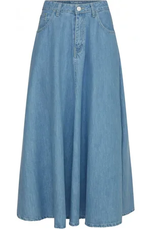 EMMA & GAIA Dames, Rokken, Blauw, Maat: S Denim