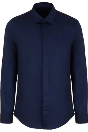 Armani Exchange Heren, Overhemden, Blauw, Maat: S Katoen