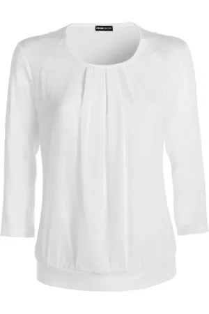 Frank Walder Dames, Blouses & Shirts, Wit, Maat: L