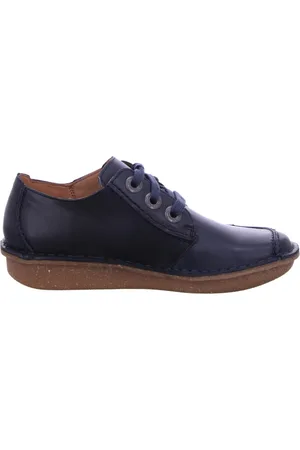 Clarks Dames, Schoenen, Blauw, Maat: 37 1/2 EU Leer