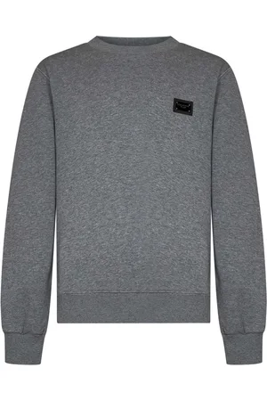 Dolce & Gabbana Heren, Sweatshirts & Hoodies, Grijs, Maat: S Katoen