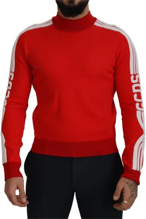 GCDS Heren, Sweatshirts & Hoodies, Rood, Maat: S Wol